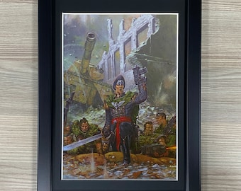 Gaunt's Ghosts Framed Art Straight Silver Ibram Imperial Guard Astra Militarum Commissar Games Workshop Warhammer 40,000 40K Black Library