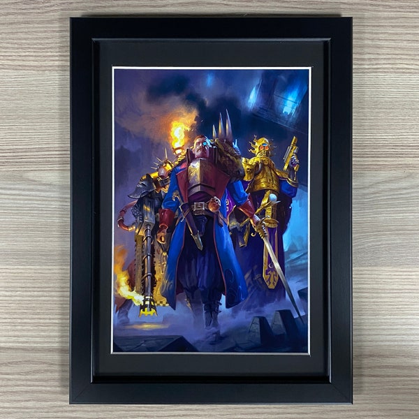 Warhammer Quest Blackstone Fortress Framed Art Janus Draik Pious Vorne Games Workshop Warhammer 40,000 40K Black Library