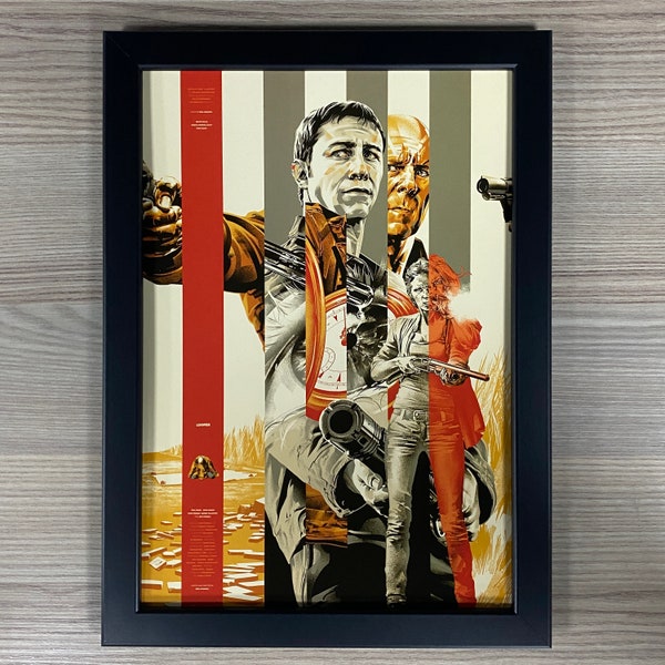 Looper Framed Art Pulp Sci-Fi Horror Fantasy Horror Action Movie Mondo Rhian Johnson Bruce Willis Joseph Gordon-Levitt Emily Blunt