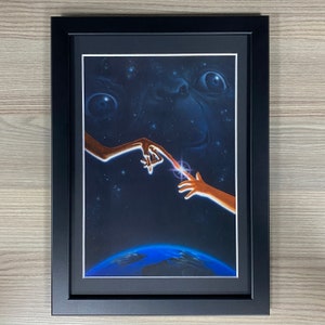 ET The Extra-Terrestrial Framed Art. John Alvin, Sci-Fi, Movie, Poster, 1982, Steven Spielberg