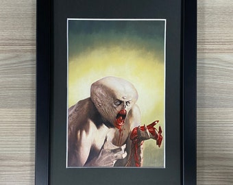 Cannibals Framed Art Les Edwards Guy N. Smith Novel Cover Zombie Ghoul Voodoo Sci-Fi Horror Fantasy