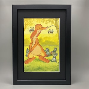 Die Abenteuer des Drachen, 1993 Vintage gerahmte Kunst. Illustriert von Eric Kincaid.