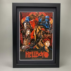 Hellboy II The Golden Army Framed Poster Art. Sci-Fi, Horror, Fantasy, Mondo, Guillermo Del Toro, Ron Perlman