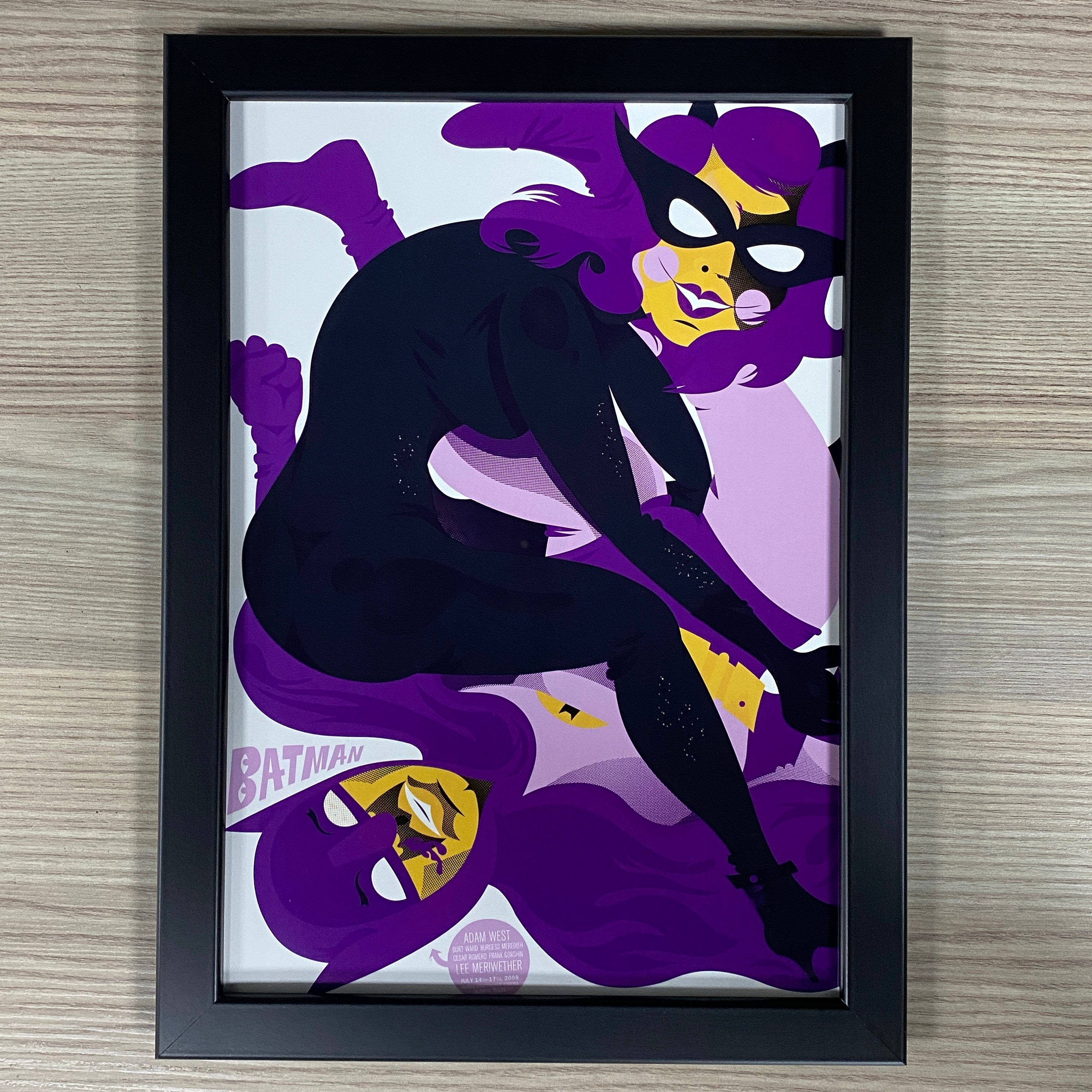 バットマン 額入りアート パルプ キャットウーマン アダム・ウェスト SF ホラー ファンタジー ホラーアクション映画 モンド リー・メリウェザー