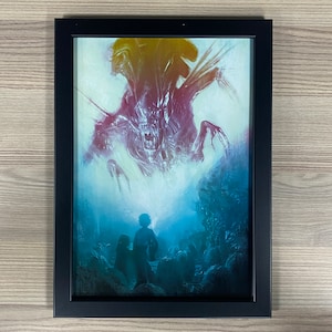 Aliens Framed Movie Poster Art Ellen Ripley James Cameron Xenomorph Colonial Marines Sci-Fi Horror Alien 1986 Newt