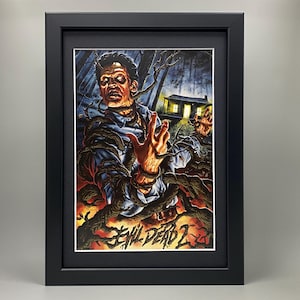 Evil Dead 2 II Framed Movie Art. Amerykańska komedia grozy z 1987 r. w reżyserii Sama Raimiego, z udziałem Bruce’a Campbella, Mondo