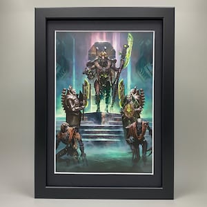 Necrons Framed Art. The Twice-Dead King: Ruin, Games Workshop, Warhammer 40,000, 40K, Black Library