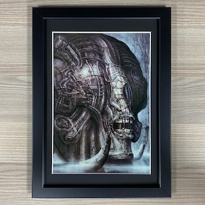 Necronom H.R. Giger Framed Art. Sci-Fi, Fantasy, Biomech, Biomechanical