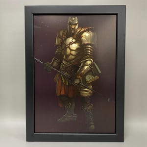 Diablo III Templar Framed Art By Josh Tallman. Blizzard Entertainment Video Game.