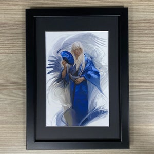 Arte enmarcado de La Leyenda de los Cinco Anillos Doji Ren Grulla Clan Cortesano Rokugan L5R Juego de cartas viviente