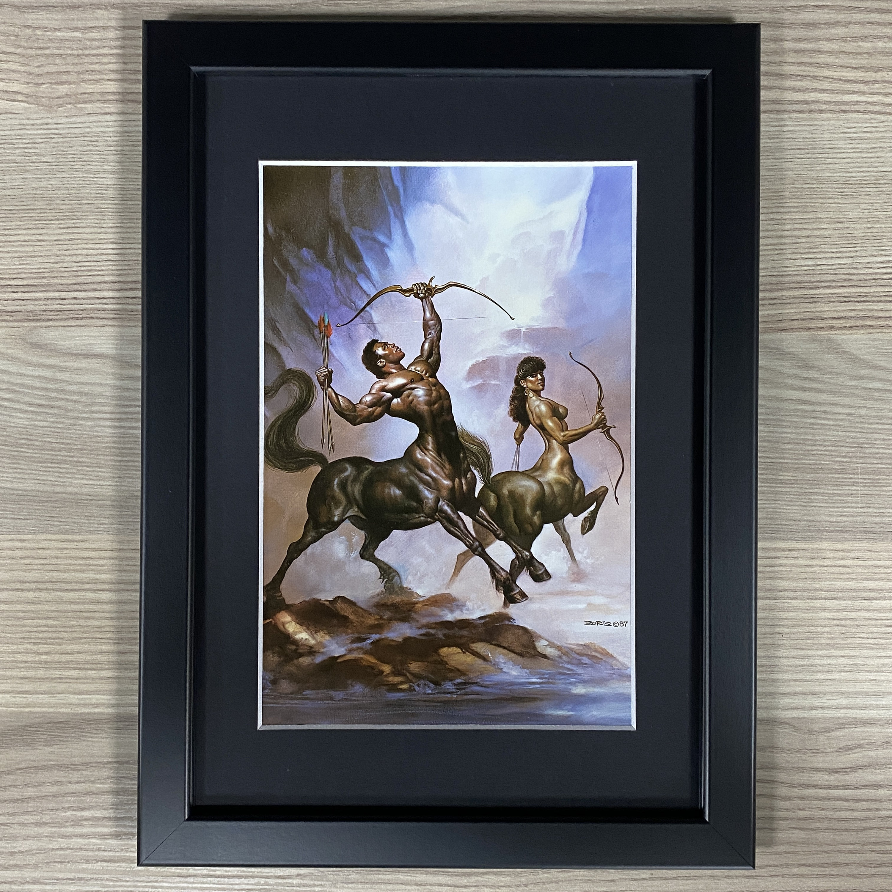 Boris Vallejo Framed Art Pulp Sci-Fi Fantasy Classic Sagittarius The Archer Centaur Bodybuilder Muscular 1987