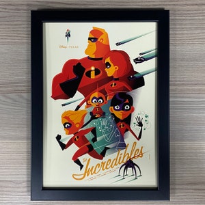 The Incredibles Framed Art.  Fantasy, Movie, Poster, Walt Disney, Mondo, Pixar