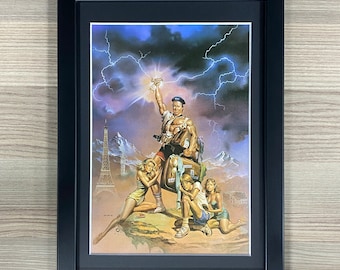 Boris Vallejo Framed Art Pulp Sci-Fi Fantasy Classic National Lampoon's European Vacation Movie Poster Chevy Chase Griswald
