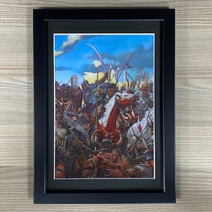 Jeźdźcy Umarłych Oprawiona Sztuka Imperium Kislev Skrzydlaci Lancerzy Games Workshop Warhammer Age Of Sigmar AOS