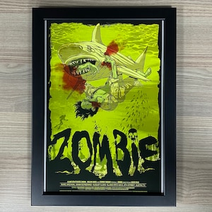 Zombie Framed Art. Sci-Fi, Horror, Fantasy, Action, Movie, Mondo, Zombie Flesh Eaters,