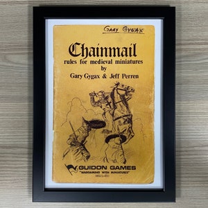 Chainmail Framed Art Dungeons And Dragons Gary Gygax Jeff Perren D&D Guidon Games TSR 1970&#39;s RPG Roleplaying Game TTRPG