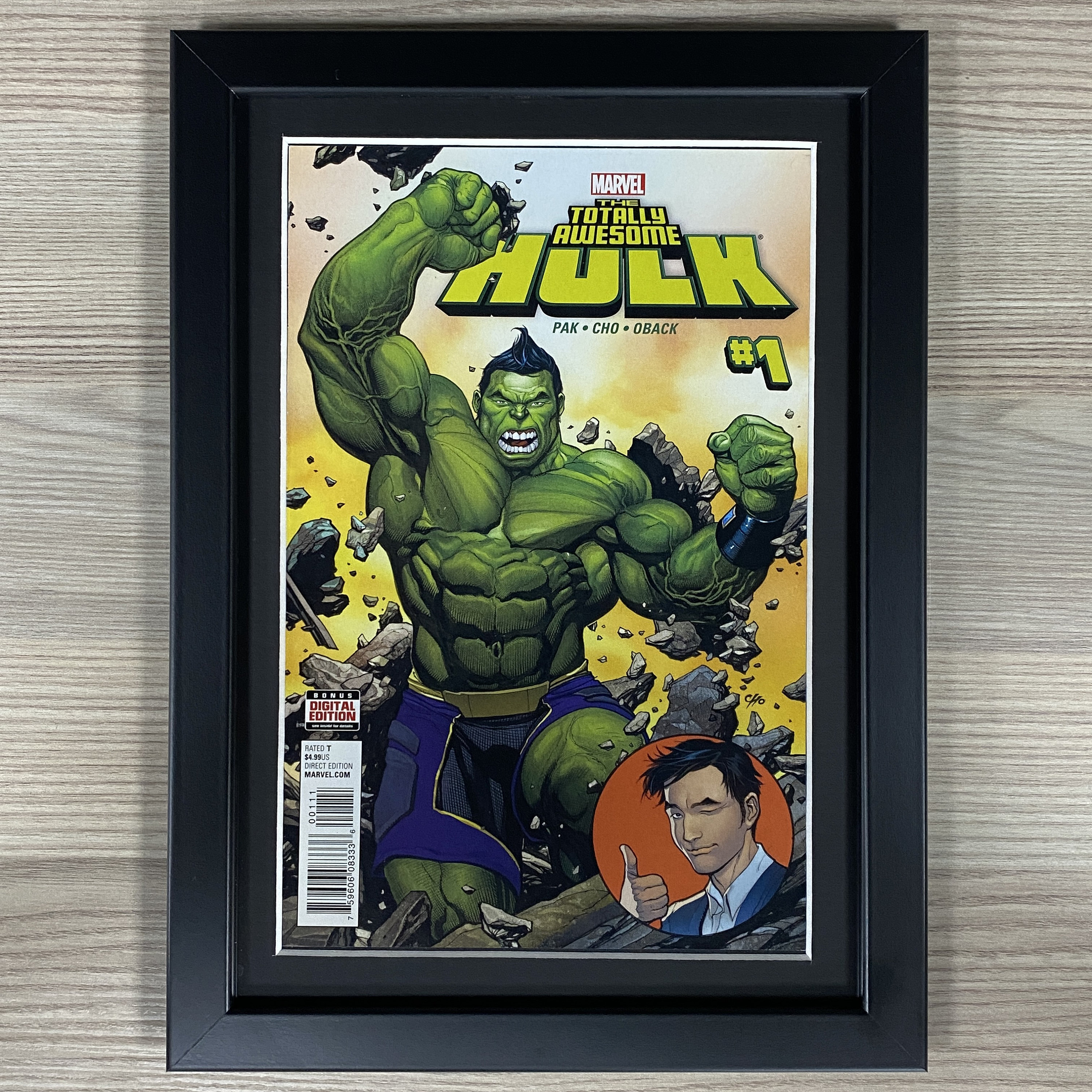 suspensie Circulaire Begrip The Totally Awesome Hulk Pak Cho Oback Comic Book Cover Framed - Etsy