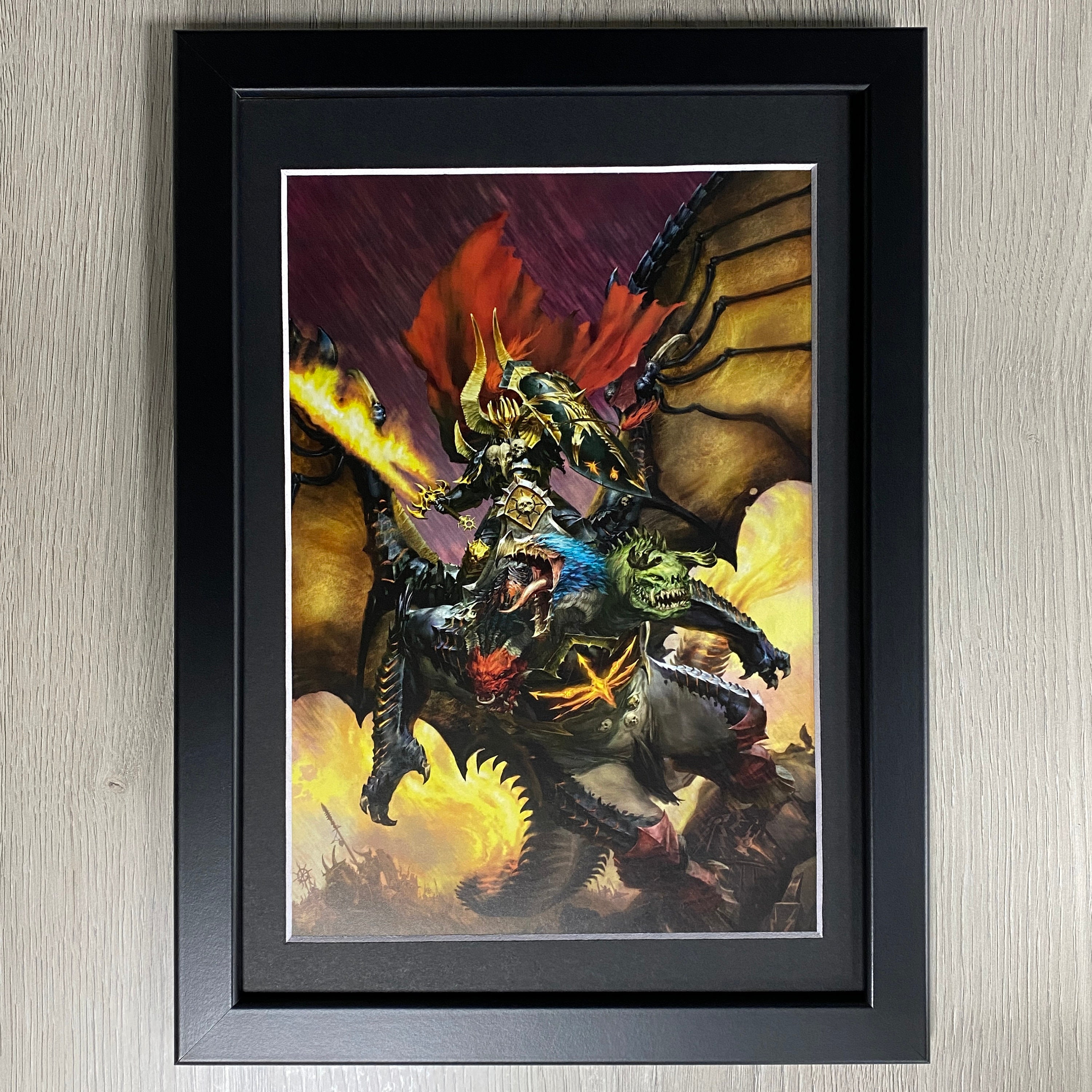 Framed Archaon the Everchosen Art. Warhammer, Age of Sigmar Framed Archaon the Everchosen Art. Warhammer, Age of Sigmar
