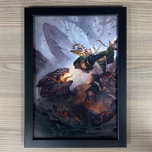 Dark Angels Company Meister Gerahmte Kunst Dämonenprinz Adeptus Astartes Space Marines The Unforgiven Games Workshop Warhammer 40K Schwarze Bibliothek
