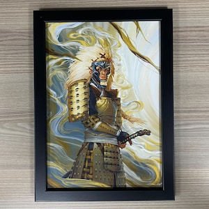 Arte enmarcado de La Leyenda de los Cinco Anillos Matsu Tsuko Rokugan L5R Juego de cartas viviente