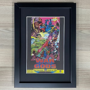 Wojna bogów Wydarzenie crossoverowe z 1991 roku Okładka komiksu Oprawiona grafika DC Universe George Perez Kobiety Superman Flash Batman