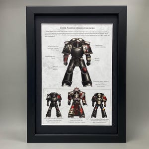 Arte enmarcado de Ángeles Oscuros. Colores de la Legión, La Era de las Tinieblas, La Herejía de Horus, Warhammer 40,000, Games Workshop