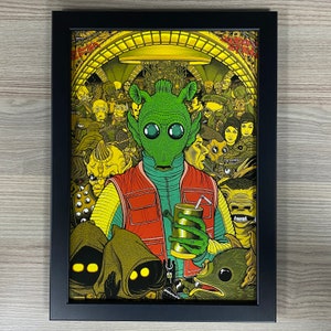 Star Wars Framed Movie Poster Art Pulp Sci-Fi Fantasy Horror Han Shot First Cantina Greedo Bounty Hunter
