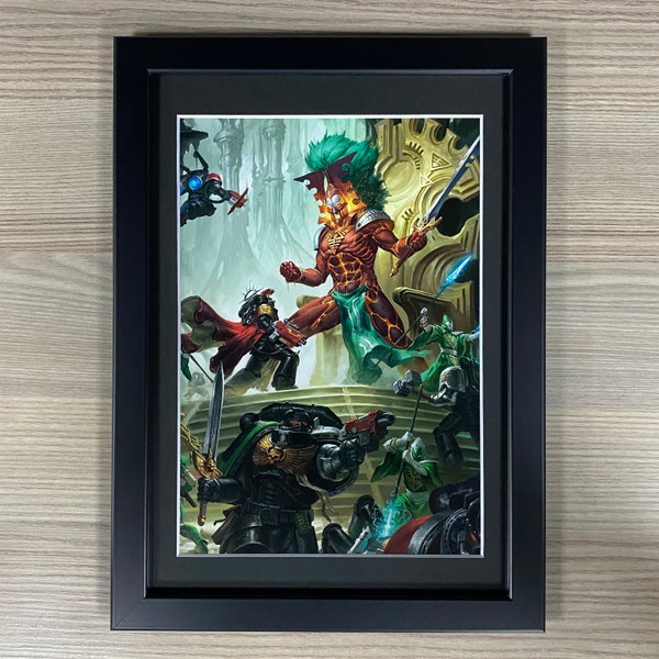 Aeldari Framed Art Avatar Eldar Craftworlds Farseer Craftworlds Space Marines Deathwatch Games Workshop Warhammer 40,000 40K Black Library