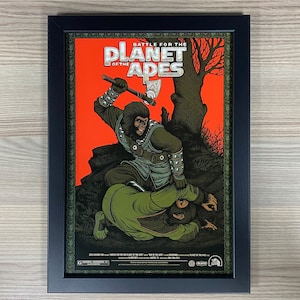 Battle For The Planet Of The Apes Framed Poster Art. Sci-Fi, Horror, Mondo