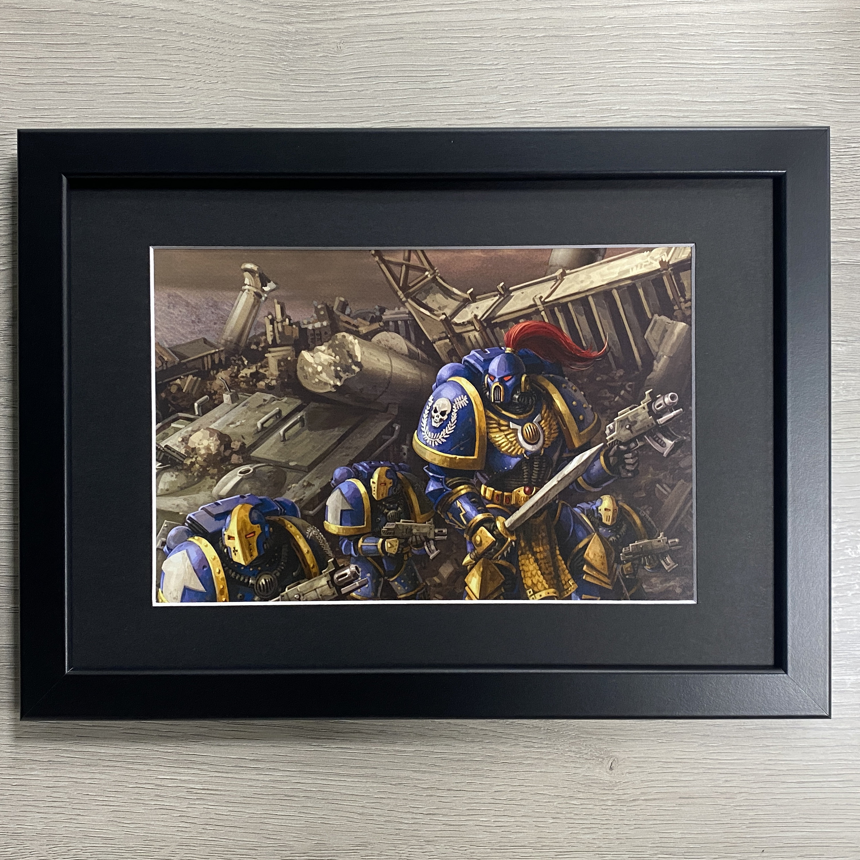 Framed Ultramarines Art. Space Marines, Horus Heresy, Warhammer 40,000, 40K
