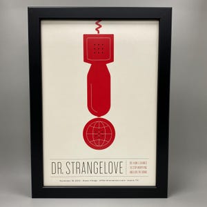 Dr. Strangelove Framed Art Or: How I Learned To Stop Worrying And Love The Bomb. 1964 Film Starring Peter Sellers. Mondo.