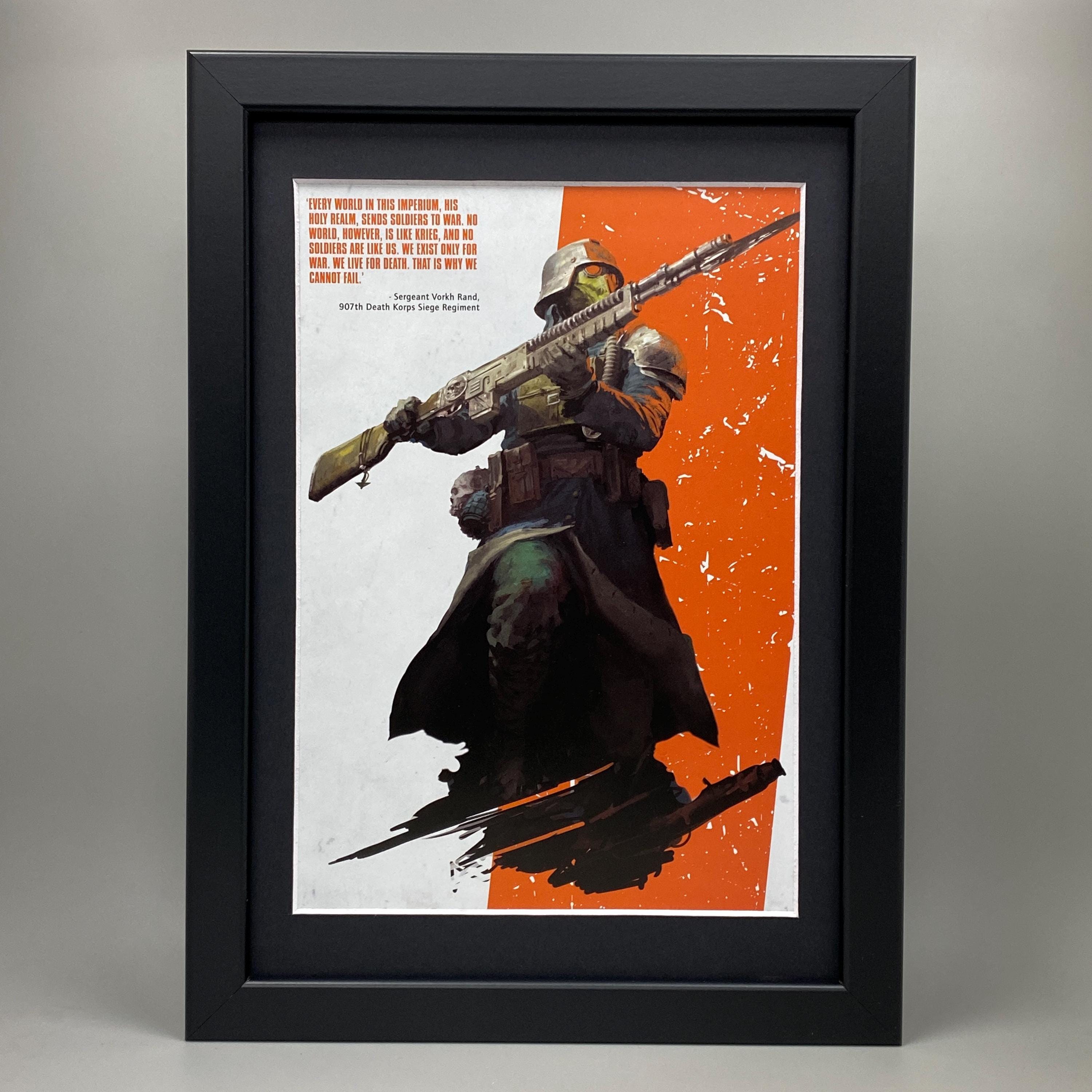 Death Korps Of Krieg Framed Art. Astra Militarum, Imperial Guard, Warhammer 40,000, 40K, Games Workshop, Black Library