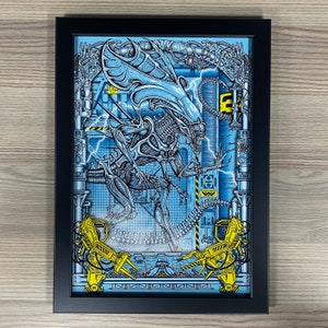 Aliens Framed Movie Poster Art Ellen Ripley James Cameron Xenomorph Colonial Marines Sci-Fi Horror Alien 1986 Newt