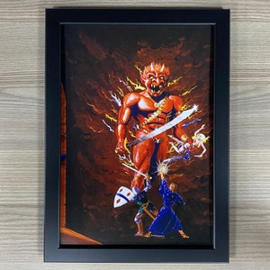 Dungeon Master&#39;s Guide Framed Art. Dungeons And Dragons, Gary Gygax, D&D, TSR, RPG, Roleplaying Game Cover Art, Wizard, Warrior Knight