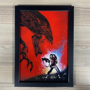 Aliens Framed Movie Poster Art Ellen Ripley James Cameron Xenomorph Colonial Marines Sci-Fi Horror Alien 1986 Newt