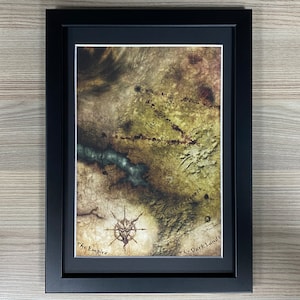 De oude wereldkaart ingelijste kunst Oosterse steppen AOS Games Workshop Warhammer Fantasy Age Of Sigmar