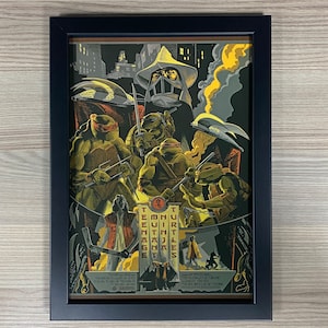 Teenage Mutant Ninja Turtles Framed Art. Action, Movie, Mondo, TMNT, Leonardo, Donatello, Shredder, Raphael