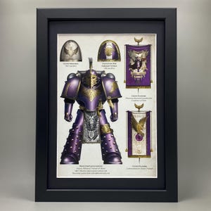 Arte enmarcado de los Hijos del Emperador. Colores de la Legión, Era de la Oscuridad, Marines Espaciales del Caos, Herejía de Horus, Warhammer 40,000, Games Workshop