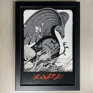 Framed Fantastic Planet Movie Art. 1973 French-language independent, adult animated science fiction art film. Mondo