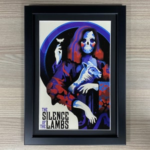 The Silence of The Lambs Framed Art Pulp Sci-Fi Horror Fantasy Horror Action Movie Mondo Hannibal Lector Clarice Starling Buffalo Bill