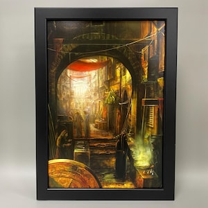 Diablo III Caldeum Slums Framed Art. Blizzard Entertainment Video Game.