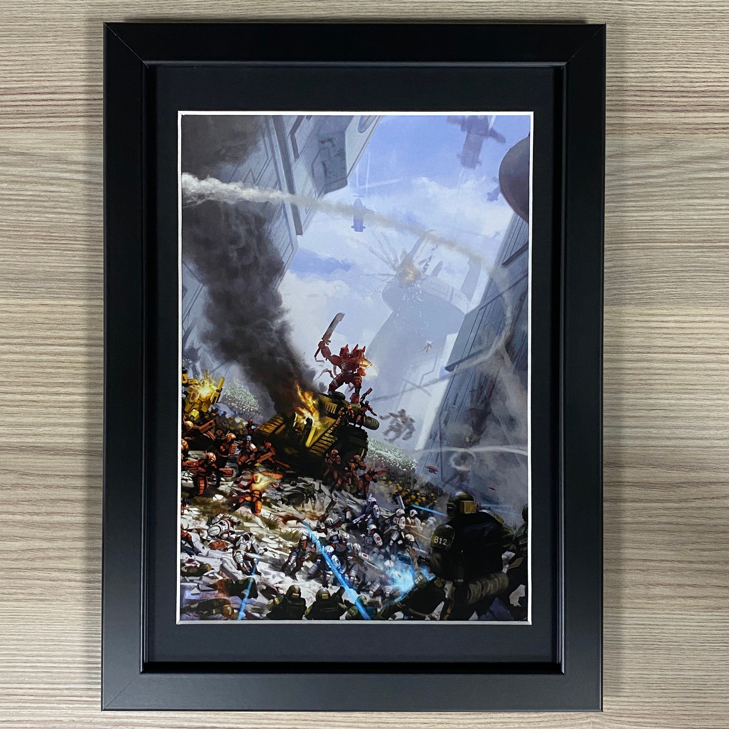 T'au Empire Framed Art Commander Farsight Tau XV-8 Crisis Battlesuit Astra Militarum Imperial Guard Games Workshop Warhammer 40,000 40K