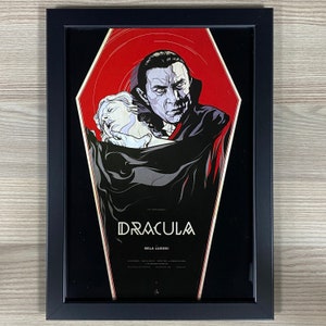 Dracula Framed Art. Horror, Movie, Mondo Bela Lugosi, Bram Stoker, Vampire,