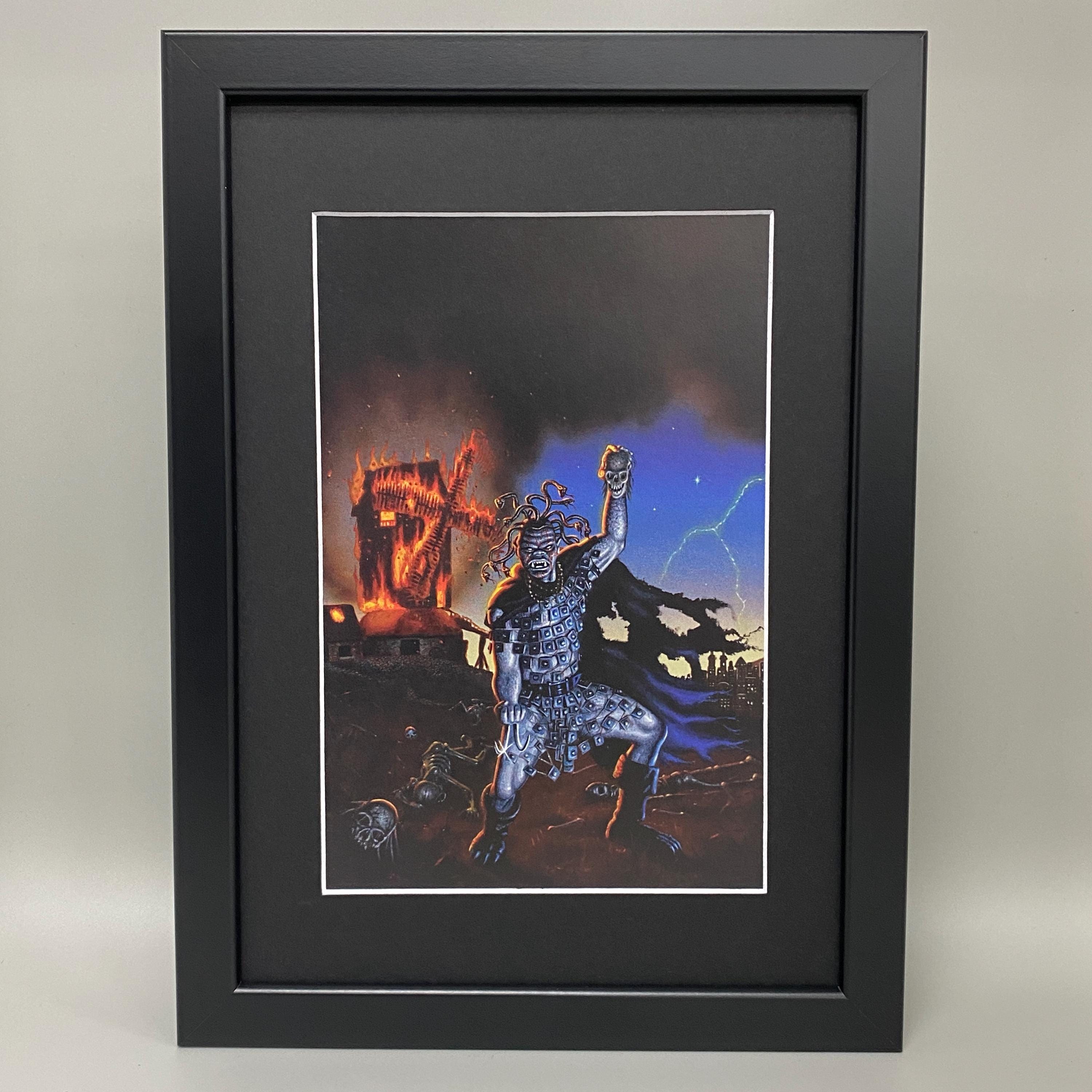 Moonrunner Fighting Fantasy Book Cover Framed Art. Illustrated By Terry Oakes. Steve Jackson, Ian Livingstone. Role-playing Gamebook