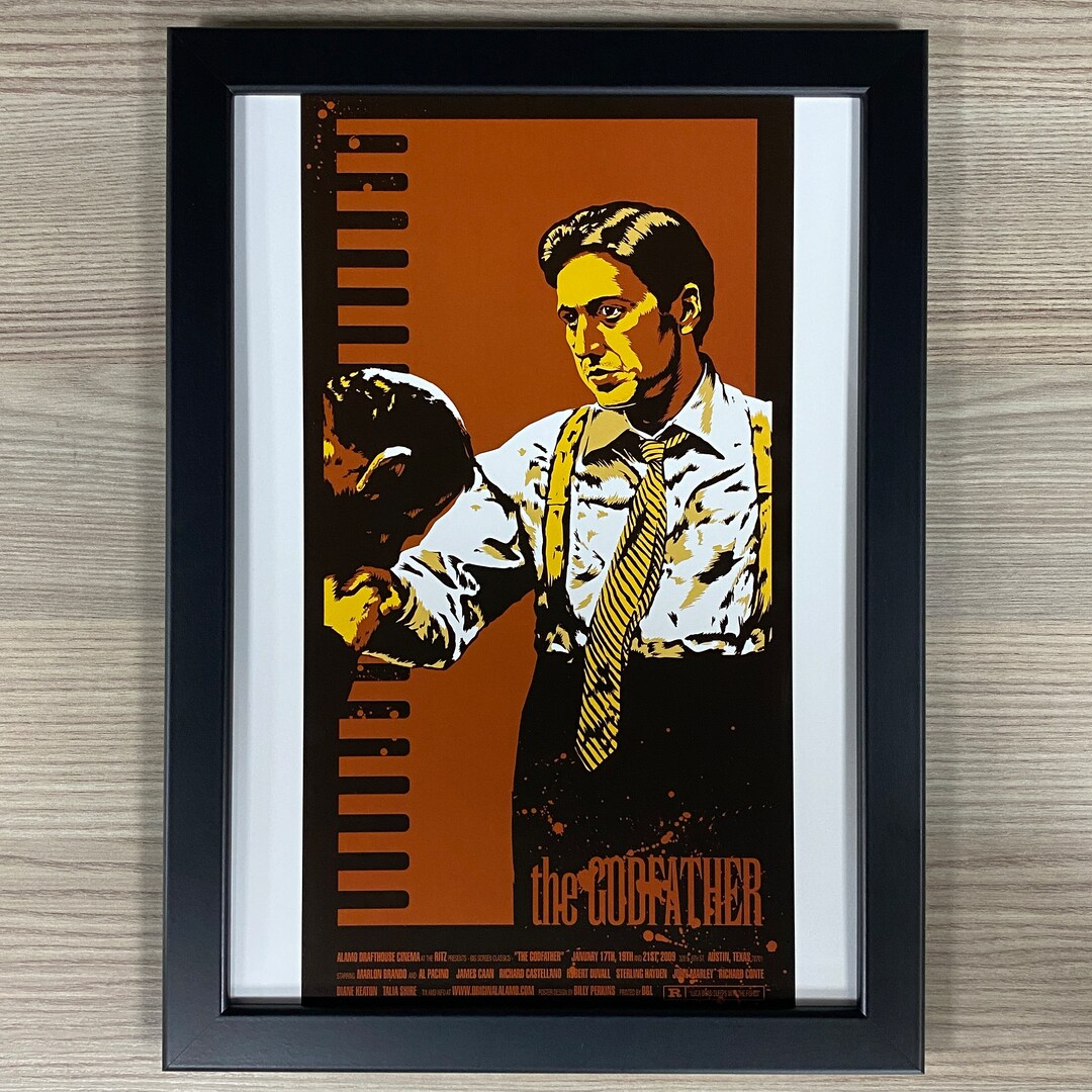 The Godfather Framed Poster Art Al Pacino Francis Ford Coppola Etsy