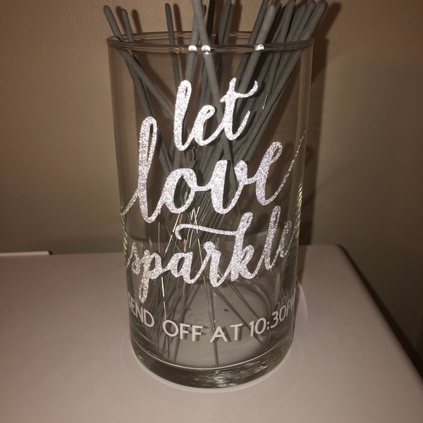 Sparkler Send Off vase - for sparklers or matches