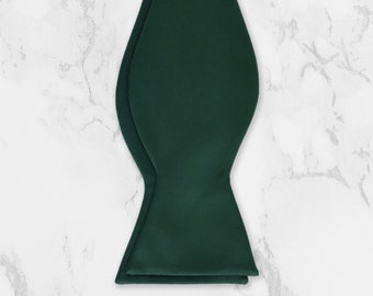 Silk Touch Polyester Bow Tie In Dark Green | SelfTie Self Tie Bow Tie | Tuxedo Prom Bow Tie