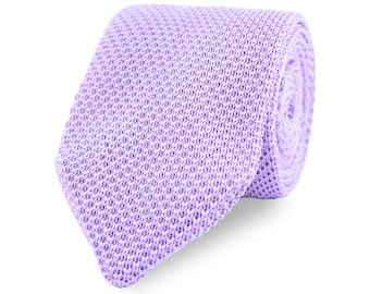 NEW IN! Handmade 100% Polyester Pastel Purple Knitted Tie Bow Tie Pocket Square Set. Woven Tie. Wedding Tie BowTie. Groom & Groomsmen