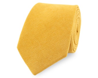 Mustard Yellow Tie, Handmade 100% Premium Brushed Cotton, Yellow Wedding Tie Set, Groom, Groomsmen And Page Boy Tie, Mens Ties Accessories