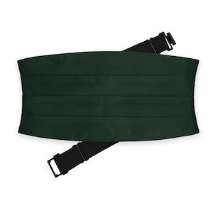 Dark Green Cummerbund, Classic Handmade Tuxedo Cummerbund, Fully Adjustable, Prom Accessories, Tuxedo Belt Waistband, Prom Accessories.